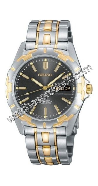 Seiko Black Dial Watch SMD008