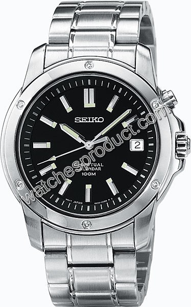 Seiko Black Dial Watch snq007