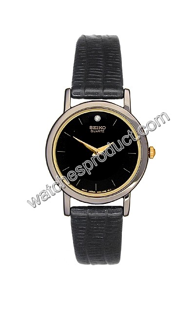 Seiko Black with 1 Diamond Dial Ladies Watch sxj589