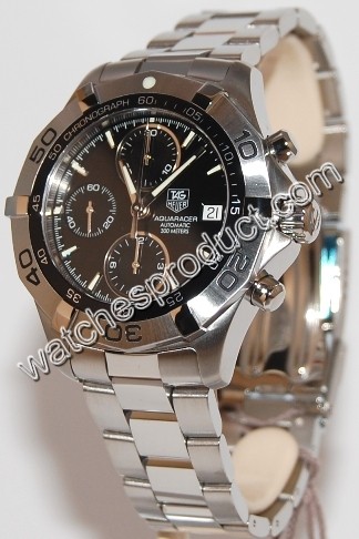 TAG Heuer Black Baton Dial Watch CAF2110.BA0809