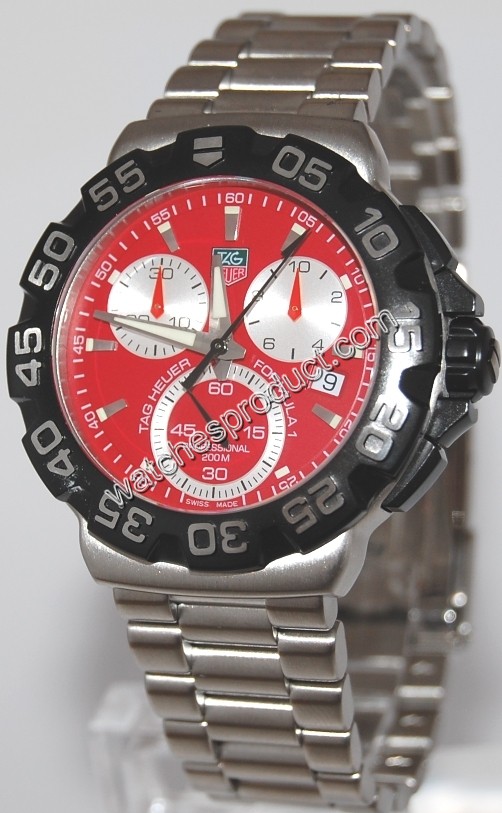 TAG Heuer Red Dial Mens Watch CAH1112.BA0850