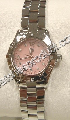 TAG Heuer Pink Mother of Pearl Diamond Dial Watch WAF141A.BA0813