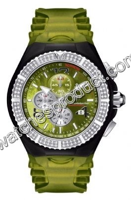 Technomarine Steel with Gel Cover set with Diamonds Watch 108033