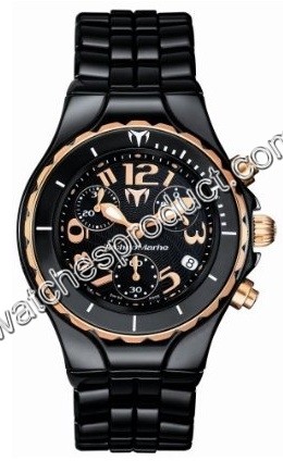 Technomarine MoonSun Ceramic Black Ceramic and Rose Gold Watch 208018