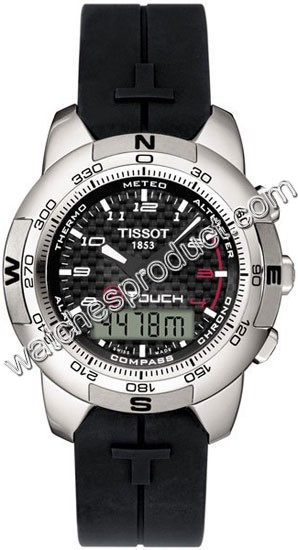 Tissot Black carbon round dial Dial Watch T33.7.898.92