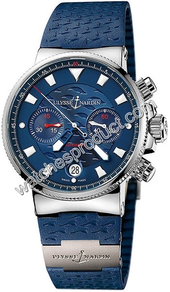 Ulysse Nardin Blue Wave Dial Mens Watch 353-68L3