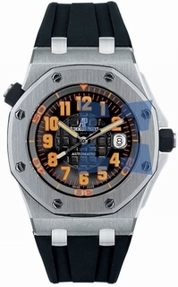 Audemars Piguet Black tapisserie dial with orange highlights Dial Mens Watch 15701ST.OO.D002CA.01