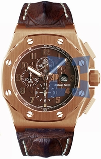 Audemars Piguet Brown Mega Tapisserie with Black subdials Dial Watch 26158OR.OO.A801CR.01