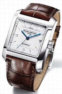 Baume & Mercier Silvered Guilloche Dial Mens Watch 8751