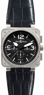 Bell & Ross Black Quarter Arabic Dial Mens Watch BR01-94