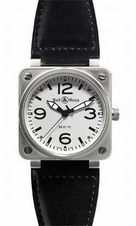 Bell & Ross White Dial Mens Watch BR0192WHT-SL