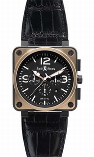 Bell & Ross Mens BR0194BLK-PGCAR-SL Watch