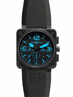 Bell & Ross Carbon Finish Stain Steel Watch BR0194CAR-BLK-SR