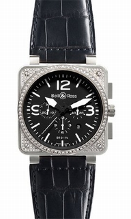 Mens BR0194D-BLK-SL Bell & Ross Watch