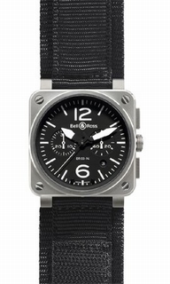 Bell & Ross Black Dial Mens Watch BR0394BLK-SL