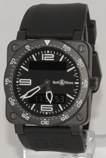 Bell & Ross Carbon Mens Quartz Chronograph Watch