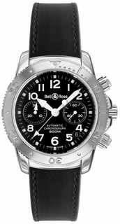 Bell & Ross Black Arabic Dial Mens Watch Diver 300 Black