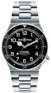 Bell & Ross Black Arabic Dial Mens Watch Hydromax Black