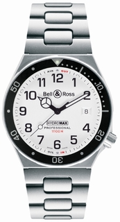 Bell & Ross White Arabic Dial Watch Hydromax White