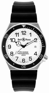 39.5mm Bell & Ross Mens Watch Type Marine White