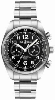 Bell & Ross Black Arabic Dial Mens Watch XL Black