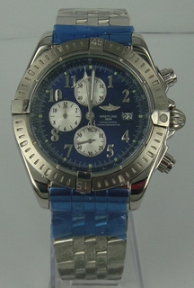 Breitling Blue Dial Mens Watch 6687