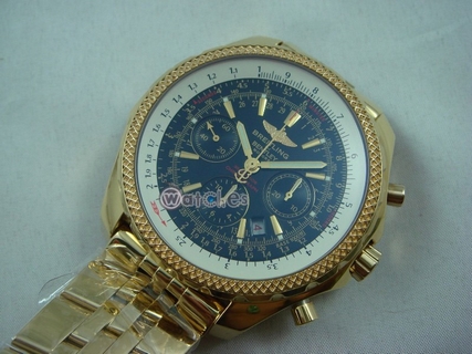 Breitling 8611 gold thickly plated on solid 316L stainless steel Watch