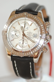 Breitling Silver Baton Dial Watch A13356