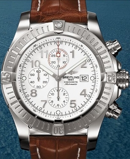 Breitling White Arabic Dial Mens Watch A13370