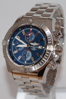 Breitling Blue Baton Dial Watch A13370