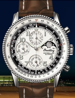 Breitling White Arabic Dial Watch A19350