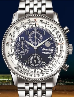 Breitling Blue Arabic Dial Watch A19350