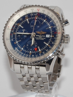 Breitling Blue Baton Dial Watch A24322