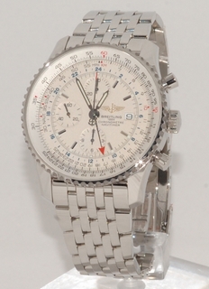 Breitling White Baton Dial Mens Watch A24322