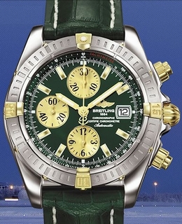 Breitling Green Baton Dial Watch B13356