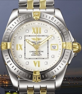 Breitling White Diamond Dial Watch B71356