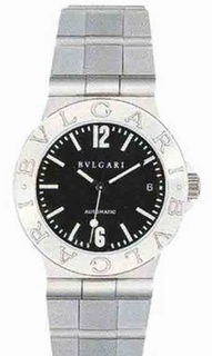 Bvlgari Black Dial Mens Watch LCV35SSD/SLN