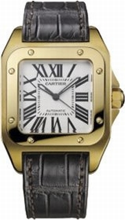 Cartier Santos 100 Yellow Gold Watch W20112Y1