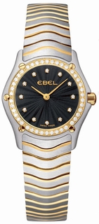 Ebel Black Guilloche Dial Ladies Watch 1215405