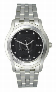 Gucci Black Diamond Dial Watch YA055213