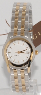 Gucci Steel & Gold Watch YA055520