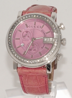 Gucci G Chrono Steel set with Diamonds Watch YA101313