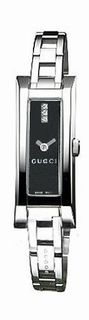 Gucci Black With 3 Diamonds Dial Watch YA110514