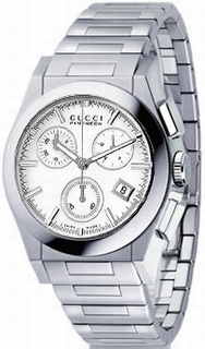 Gucci White Lacquered Dial Watch YA115407