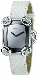 Gucci Horsebit Cocktail Steel with Diamonds Watch YA117506