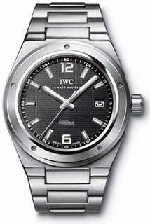 IWC Black Guilloche Dial Mens Watch 3227-01