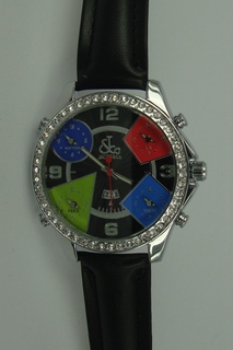 Jacob & Co. Black Colored Dial with Colored Time Zones Dial Unisex Watch JC - 11