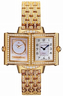 Jaeger LeCoultre Reverso Duetto Yellow Gold set with Diamonds Watch 2661313