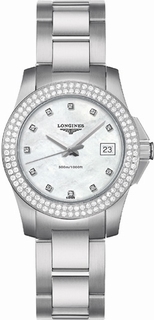 Longines Conquest Steel set with Diamonds Watch L3.258.0.87.6