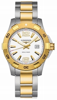 Longines Hydro Conquest Steel & Gold Watch L3.647.3.16.7